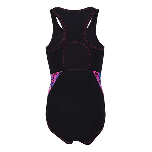 Black - Slazenger - Splice Racerback Swimsuit Junior Girls