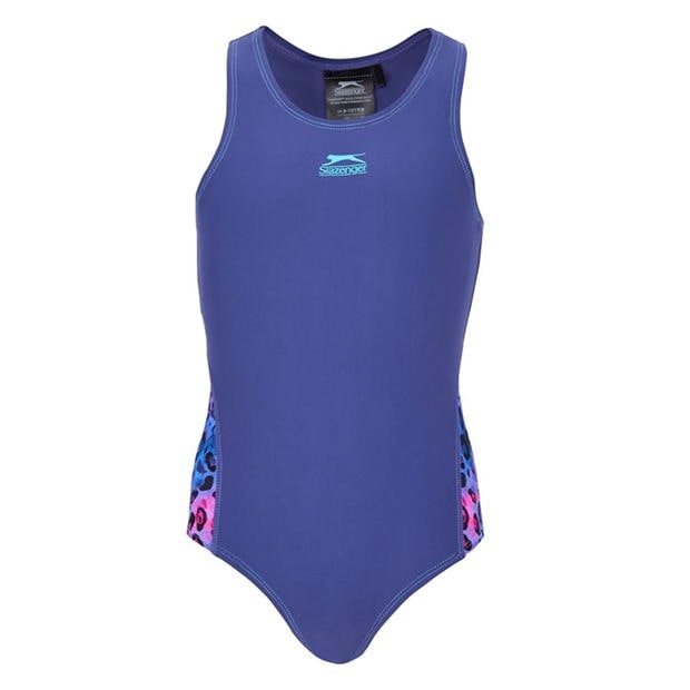 Navy - Slazenger - Splice Racerback Swimsuit Junior Girls