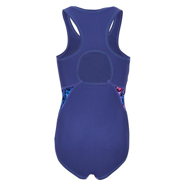 Navy - Slazenger - Splice Racerback Swimsuit Junior Girls