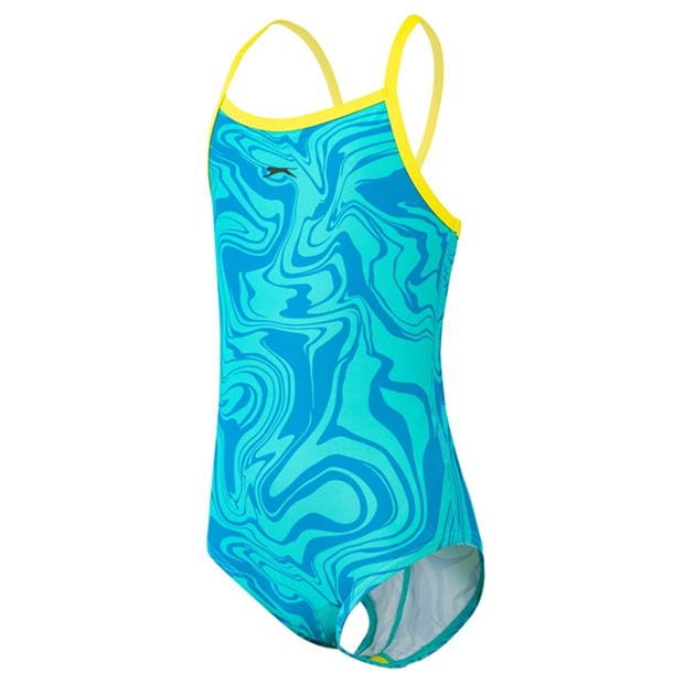 Blue/Yellow - Slazenger - Mesh Back Swimsuit Juniors