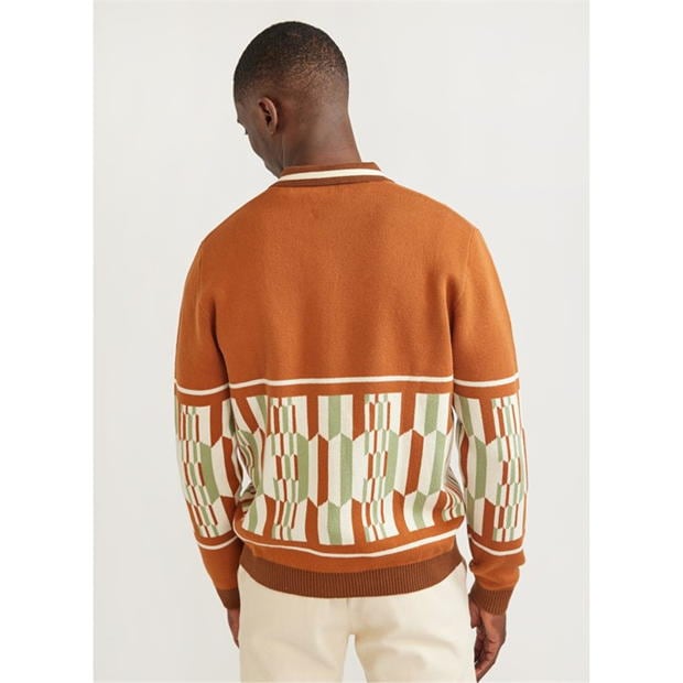 Espresso - Percival x Slazenger - Zip Knit Jacket