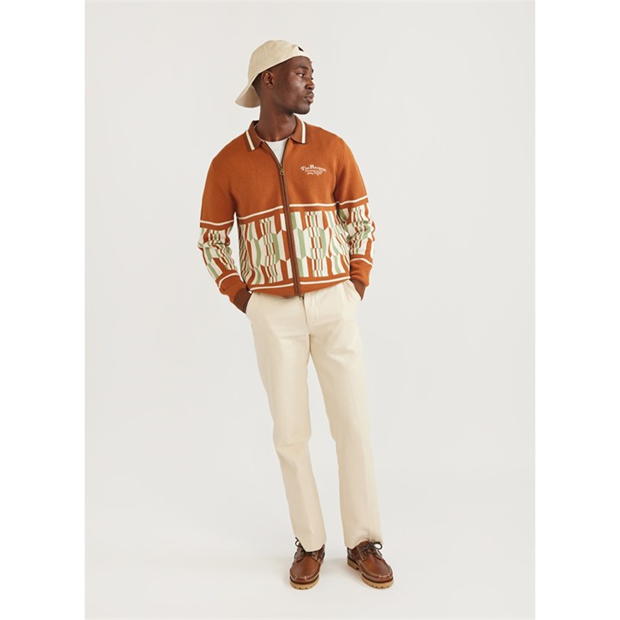 Espresso - Percival x Slazenger - Zip Knit Jacket