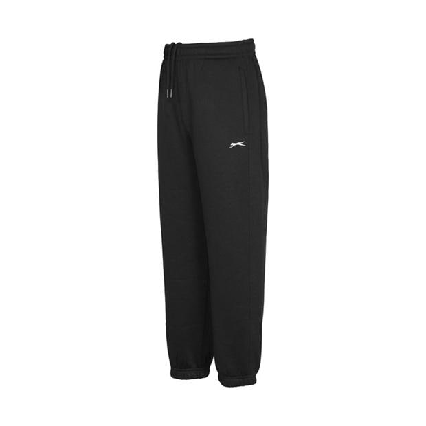 Black - Slazenger - Closed Hem Fleece Pants Junior