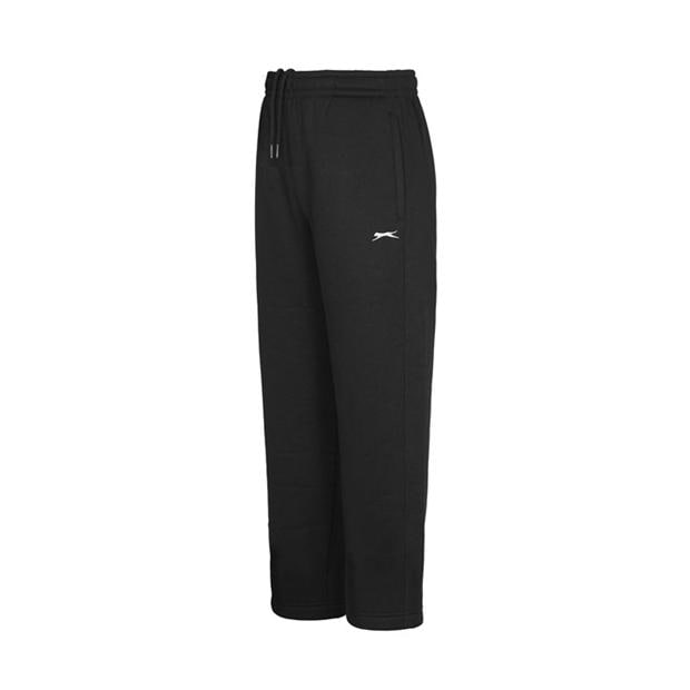 Black - Slazenger - Open Hem Fleece Pants Junior Boys