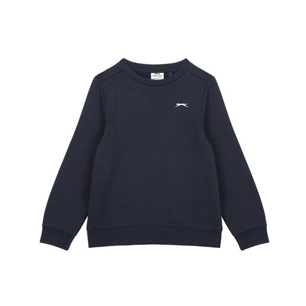 Navy - Slazenger - Fleece Crew Sweater Junior Boys