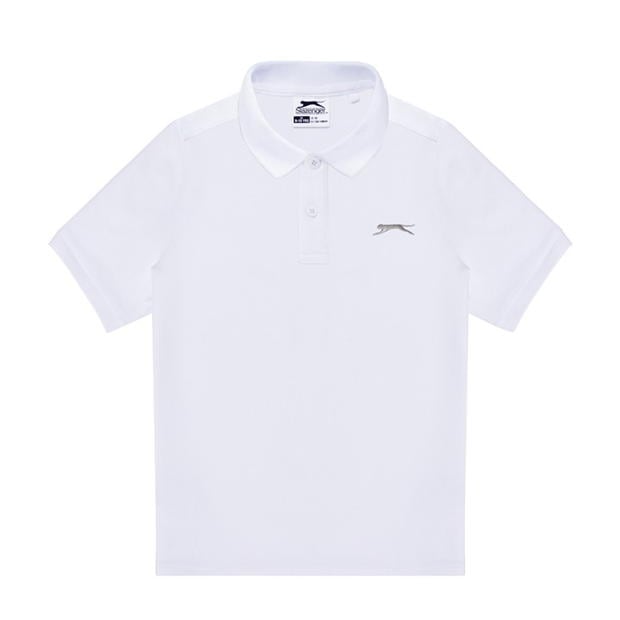 White - Slazenger - Plain Polo Shirt Junior Boys