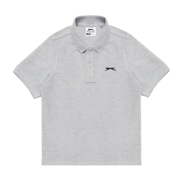 Grey Marl - Slazenger - Plain Polo Shirt Junior Boys