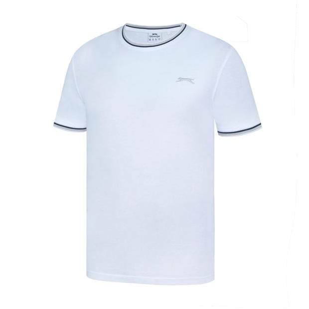 White - Slazenger - Tipped T Shirt Mens