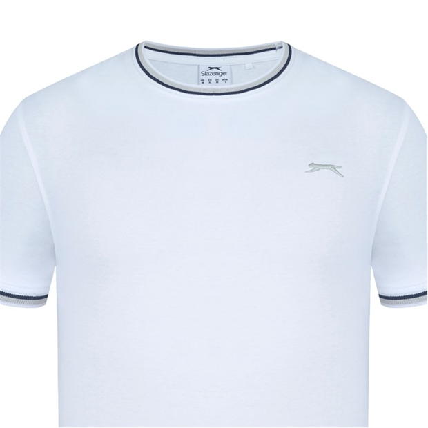 White - Slazenger - Tipped T Shirt Mens