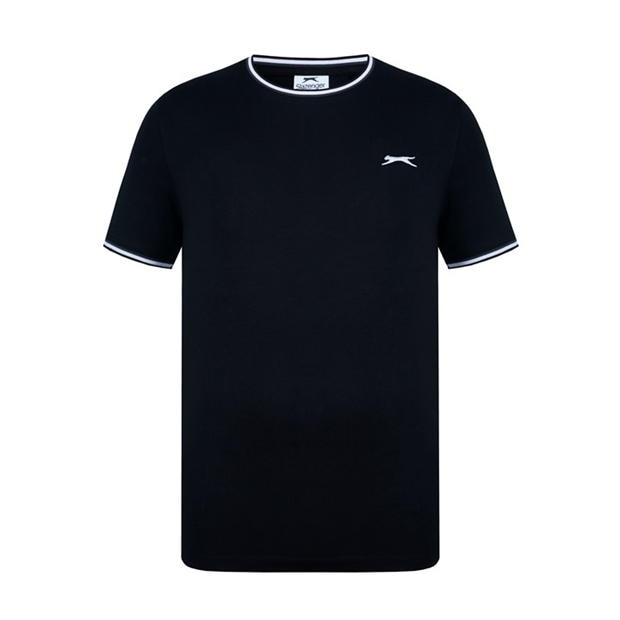 Black - Slazenger - Tipped T Shirt Mens