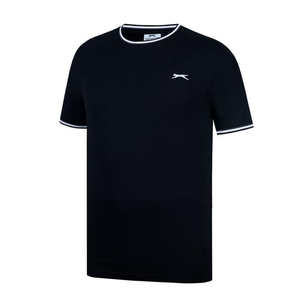 Black - Slazenger - Tipped T Shirt Mens