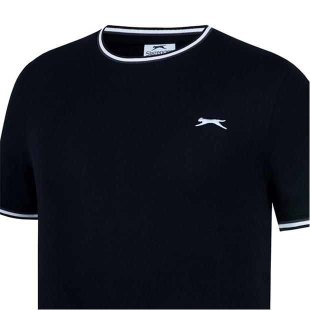 Black - Slazenger - Tipped T Shirt Mens