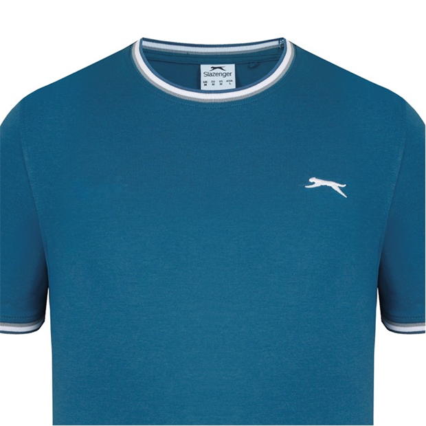 Teal - Slazenger - Tipped T Shirt Mens