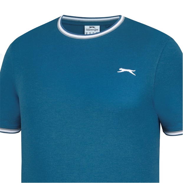 Teal - Slazenger - Tipped T Shirt Mens