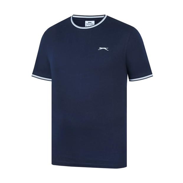 Navy - Slazenger - Tipped T Shirt Mens