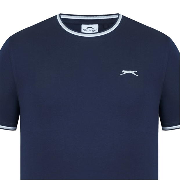 Navy - Slazenger - Tipped T Shirt Mens