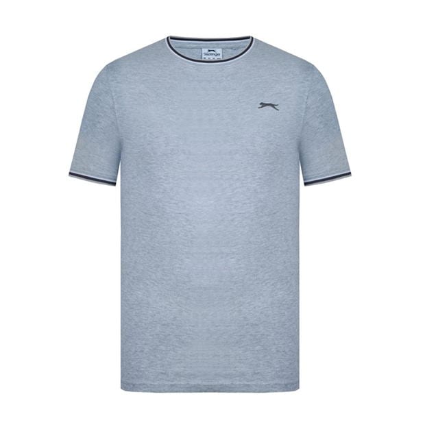 Grey Marl - Slazenger - Tipped T Shirt Mens