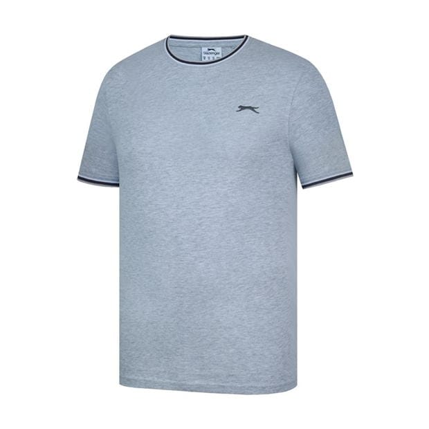 Grey Marl - Slazenger - Tipped T Shirt Mens