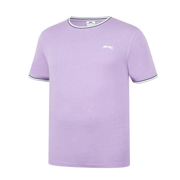 Lavender - Slazenger - Tipped T Shirt Mens