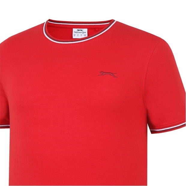 Cherry - Slazenger - Tipped T Shirt Mens