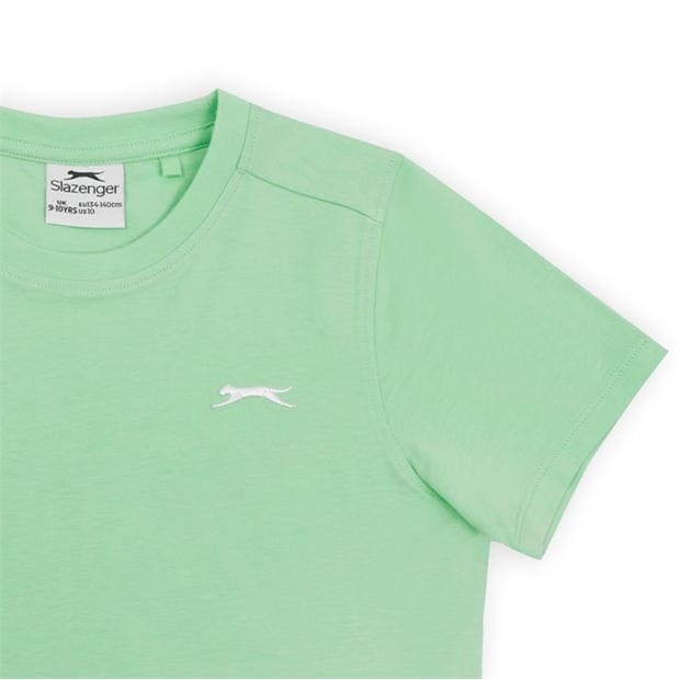 Green - Slazenger - Plain T Shirt Junior Boys