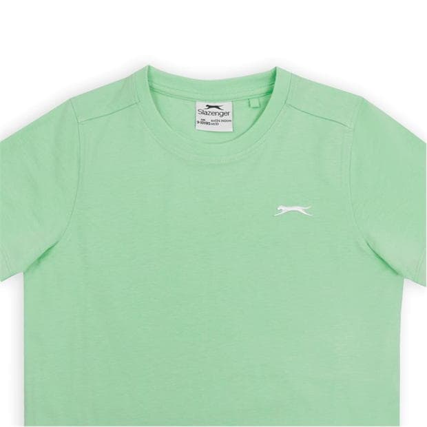 Green - Slazenger - Plain T Shirt Junior Boys