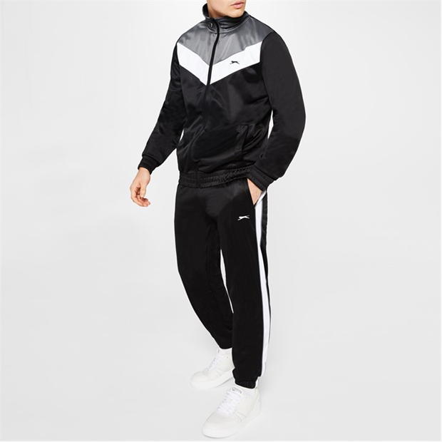 Black/Char/Wht - Slazenger - Men's Performance Tracksuit