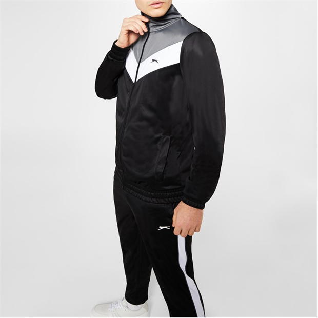 Black/Char/Wht - Slazenger - Men's Performance Tracksuit