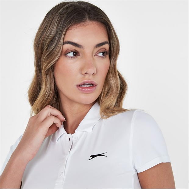 White - Slazenger - Court Polo Shirt Ladies