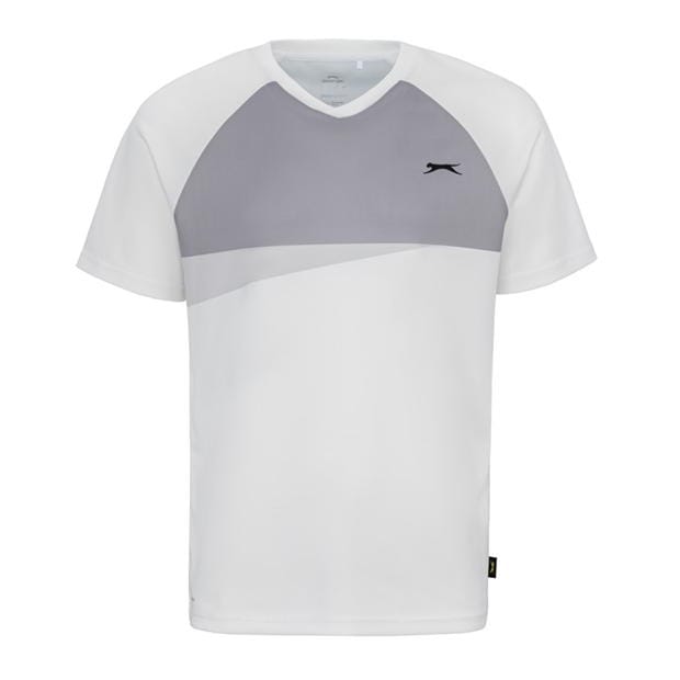 WHITE/GREY - Slazenger - Tennis T Shirt Mens