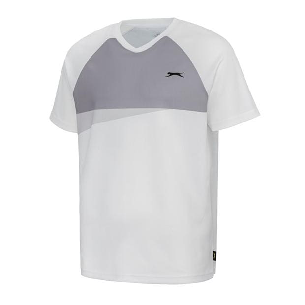 WHITE/GREY - Slazenger - Tennis T Shirt Mens