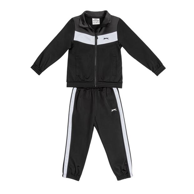 Black/Char/Wht - Slazenger - Comfort Fit Junior Tracksuit