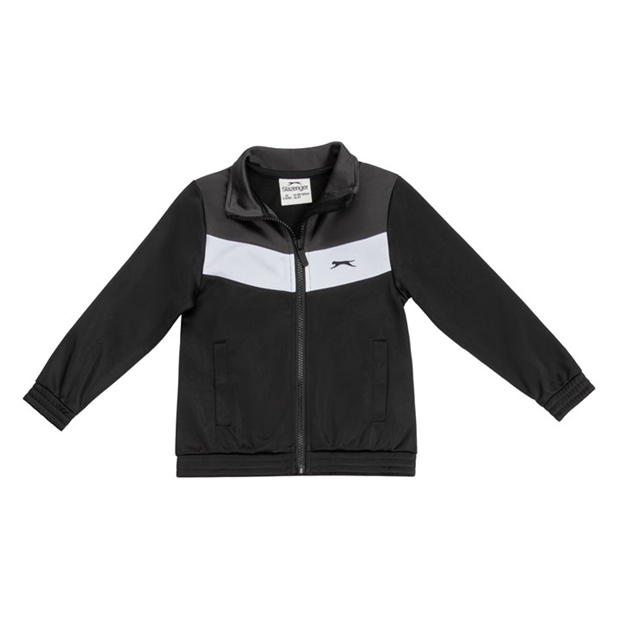 Black/Char/Wht - Slazenger - Comfort Fit Junior Tracksuit