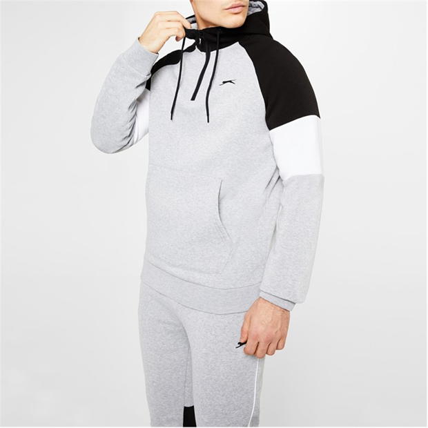 Grey Marl/Black - Slazenger - Fleece Tracksuit Mens