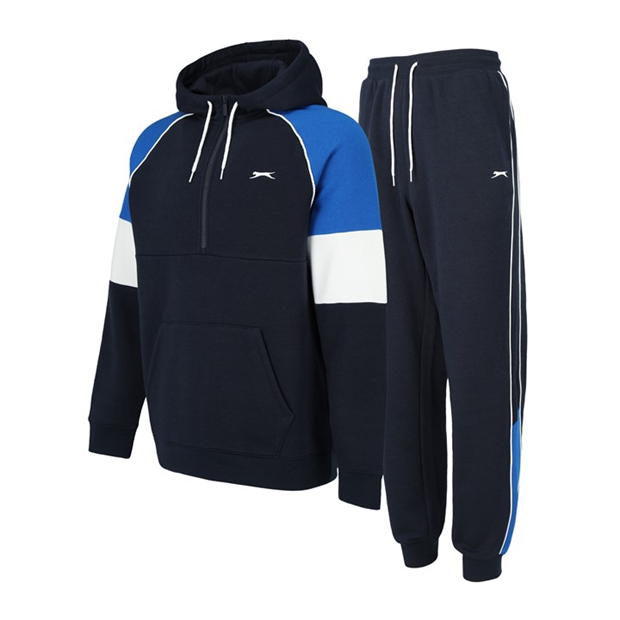 Navy/Royal - Slazenger - Fleece Tracksuit Mens