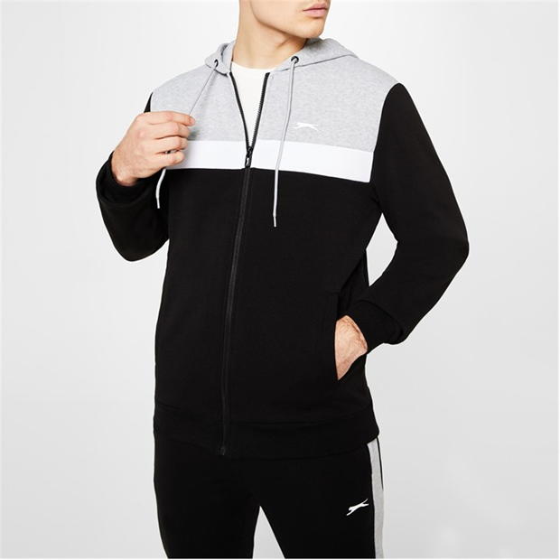 Black/Grey - Slazenger - Full Zip Tracksuit