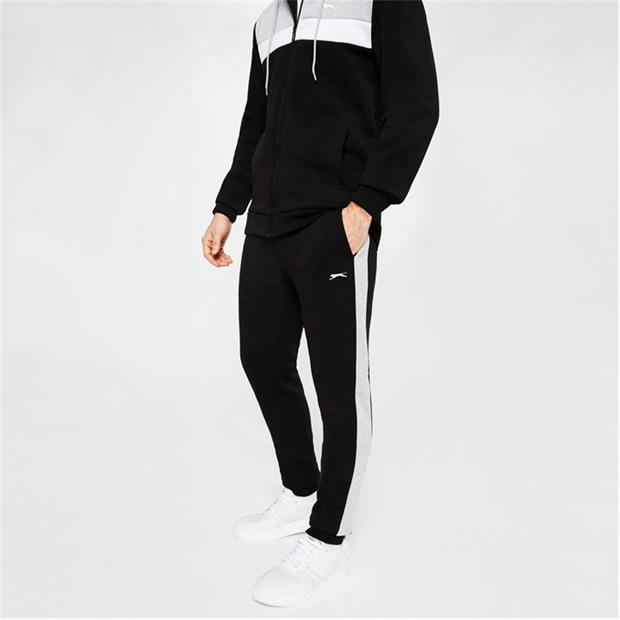 Black/Grey - Slazenger - Full Zip Tracksuit