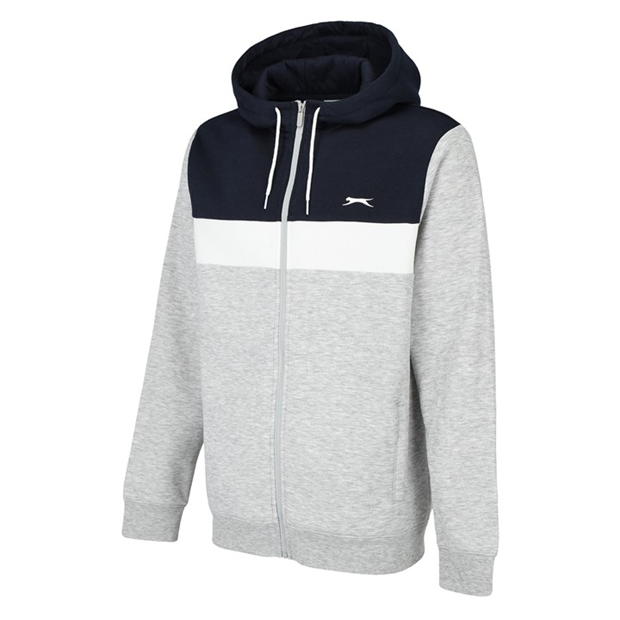 Grey Marl/Navy - Slazenger - Full Zip Tracksuit