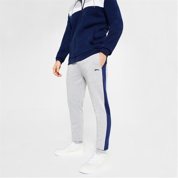 Grey Marl/Navy - Slazenger - Full Zip Tracksuit