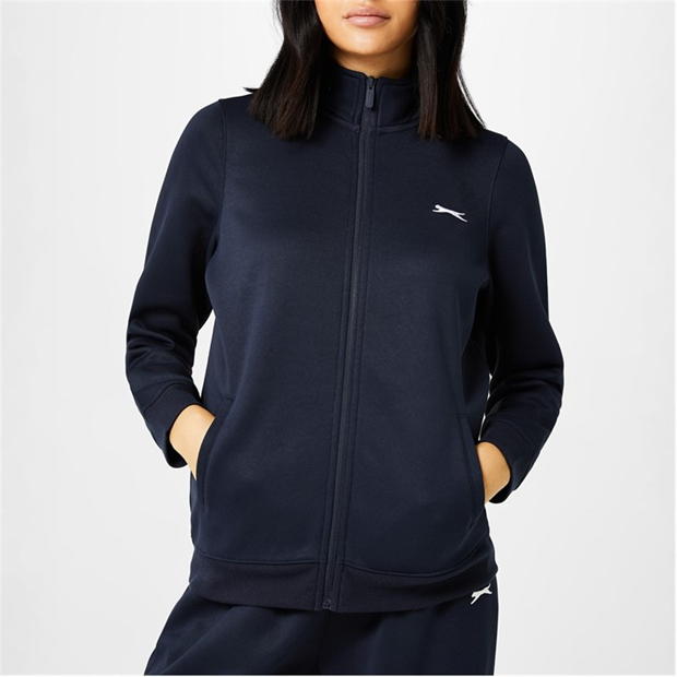 Navy - Slazenger - Fitted Zip through Jacket Womens