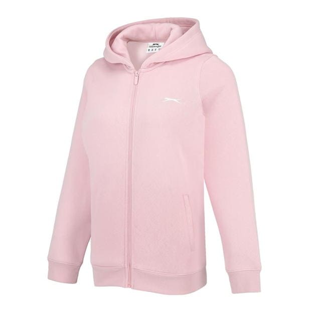 Baby Pink - Slazenger - Fitted Full Zip Hoodie Womens