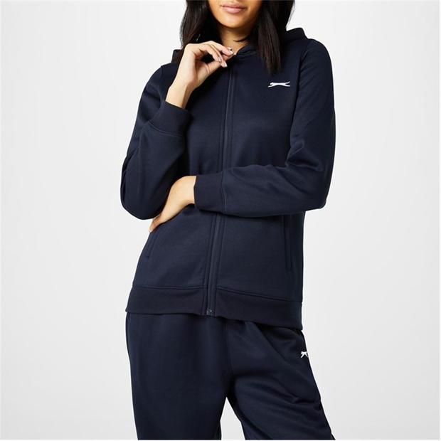 Navy - Slazenger - Fitted Full Zip Hoodie Womens