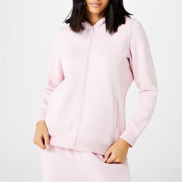 Baby Pink - Slazenger - Fitted Full Zip Hoodie Womens