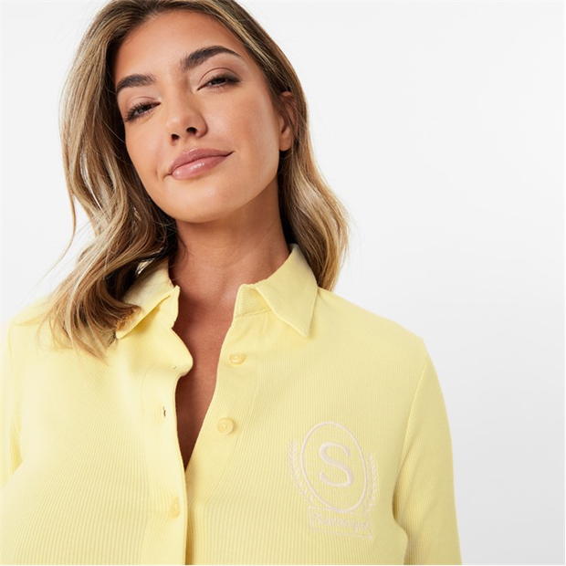 Yellow - Slazenger - Sofia Richie Button Down Top