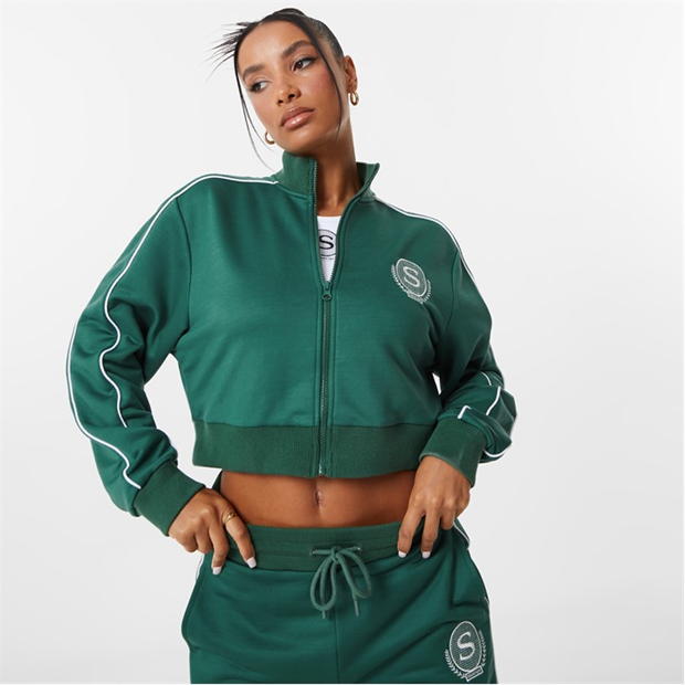 Forest Green - Slazenger - Sofia Richie Cropped Track Top