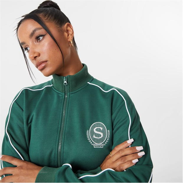 Forest Green - Slazenger - Sofia Richie Cropped Track Top