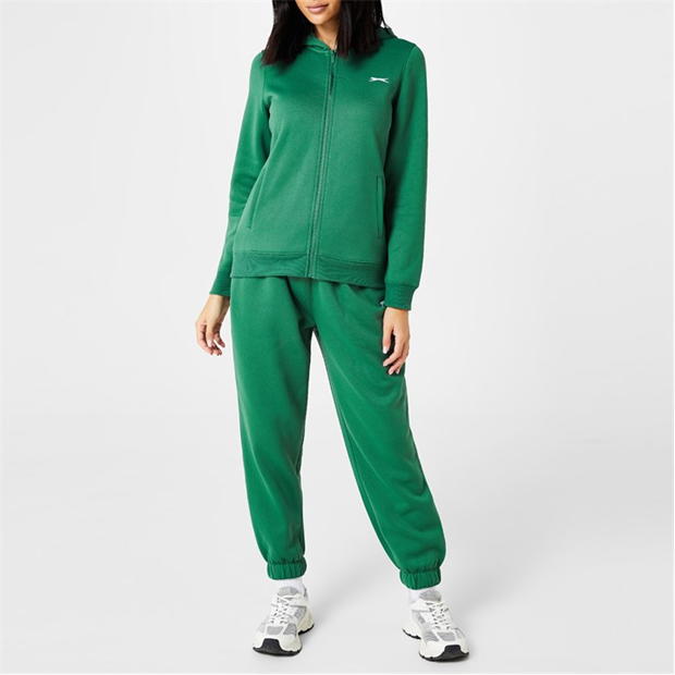 Green - Slazenger - Closed Hem Fleece Pants Womens