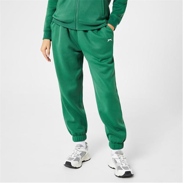 Green - Slazenger - Closed Hem Fleece Pants Womens