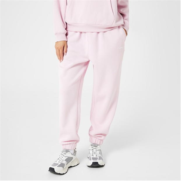 Baby Pink - Slazenger - Closed Hem Fleece Pants Womens