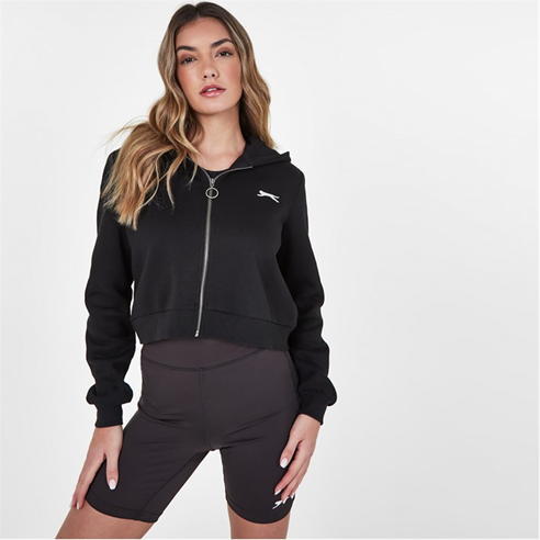 Slazenger - Full Zip Crop Hoodie Womens